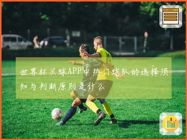 世界杯买球APP中热门球队的选择须知与判断原则是什么